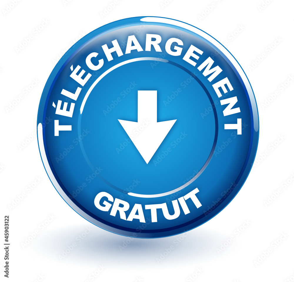 téléchargement gratuit sur bouton bleu