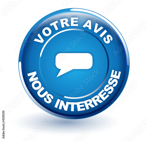 votre avis nous interresse sur bouton bleu