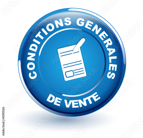 conditons générales de vente sur bouton bleu