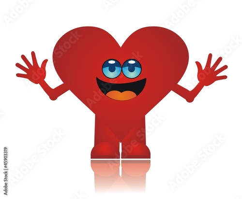 i love you - happy heart with blue eye
