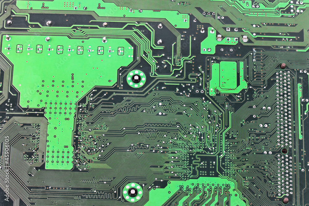 Fototapeta premium Hi-tech. Circuit board closeup