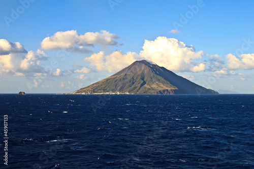 View of the Stromboli volcano