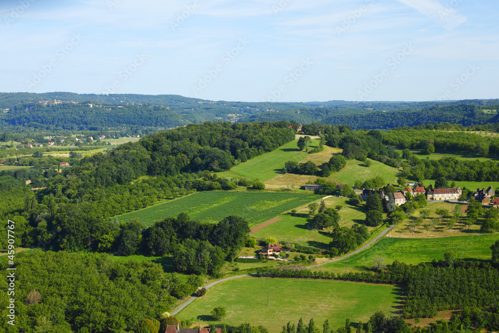 france green field panorama