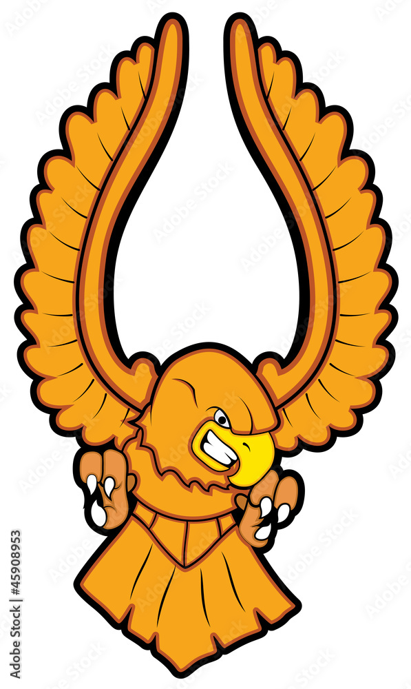 Naklejka premium Angry Eagle Mascot Vector Illustration