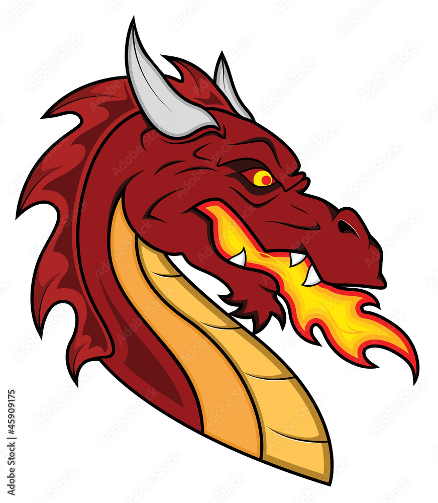 Dragon Vector Mascot Stock Vector | Adobe Stock