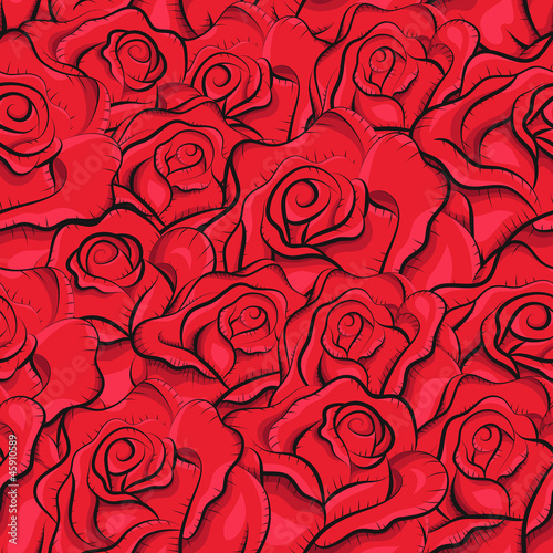 Vintage roses seamless pattern