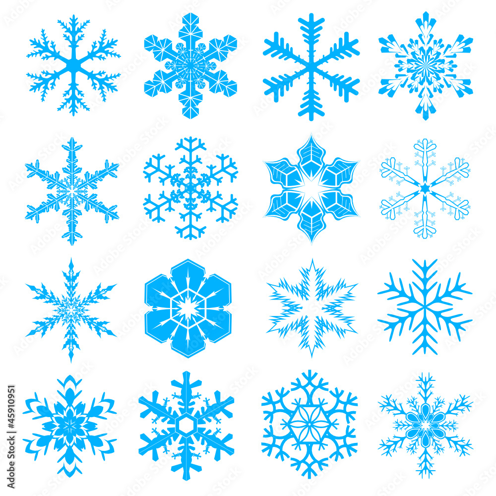 Eisblumen, Shapes, Silhouetten, Schnee, Flocken, Symbole, Eis