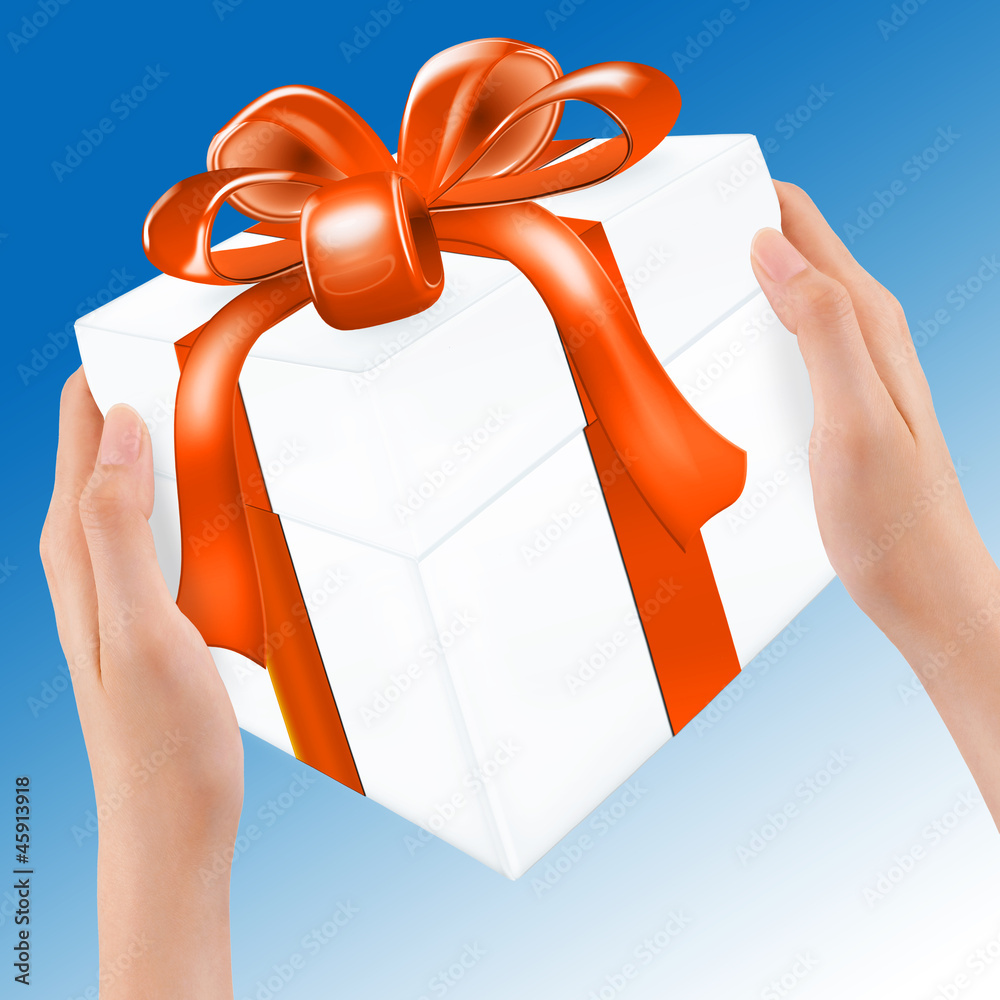 Geschenk überreichen StockIllustration Adobe Stock