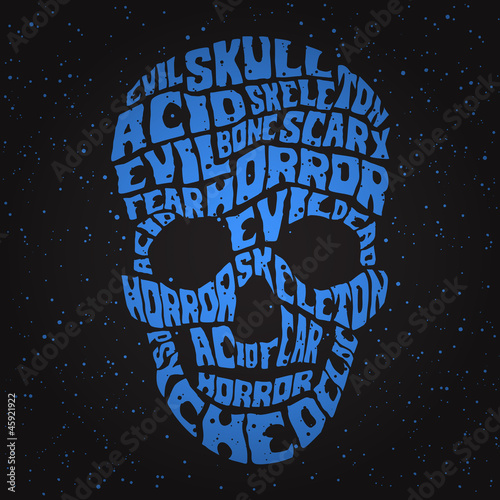 psychedelic skull