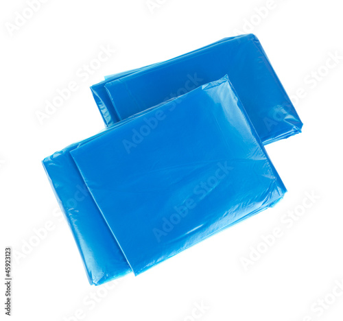 Blue plastic raincoats