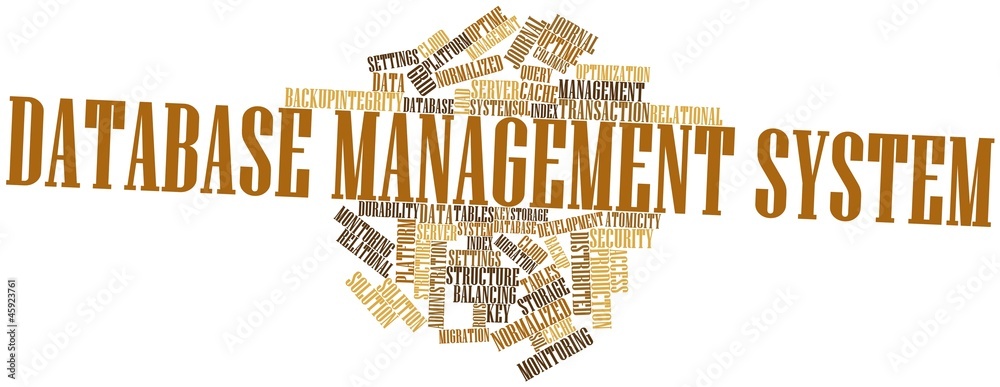 Word cloud for Database Management System Stock Illustration | Adobe Stock