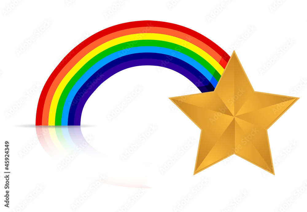 Obraz premium rainbow star illustration design