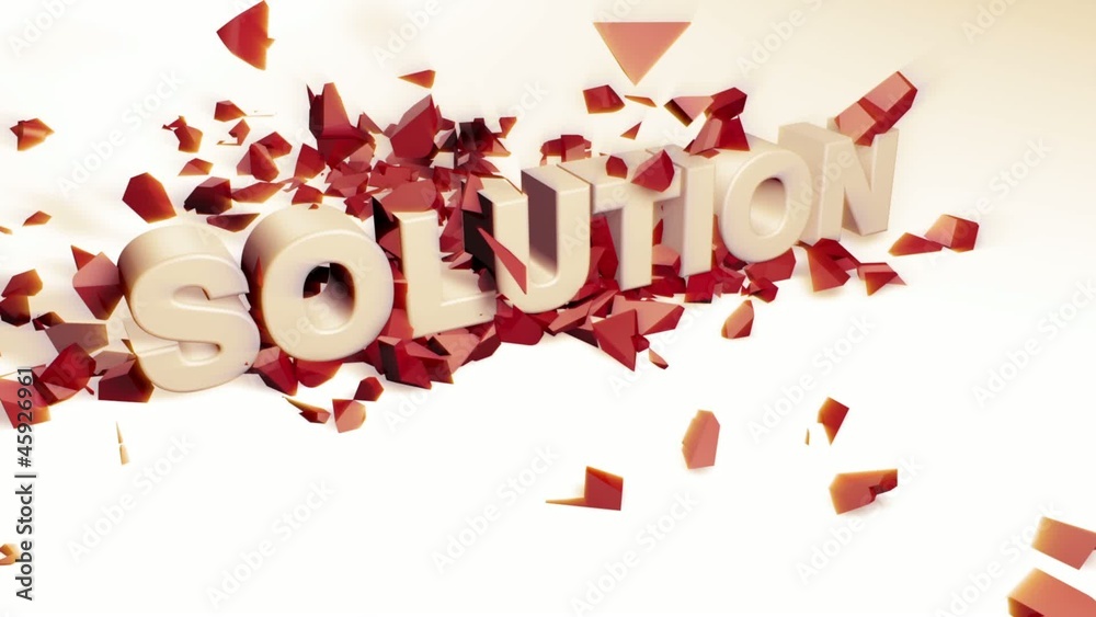 Palabra solucion rompiendo palabra problema