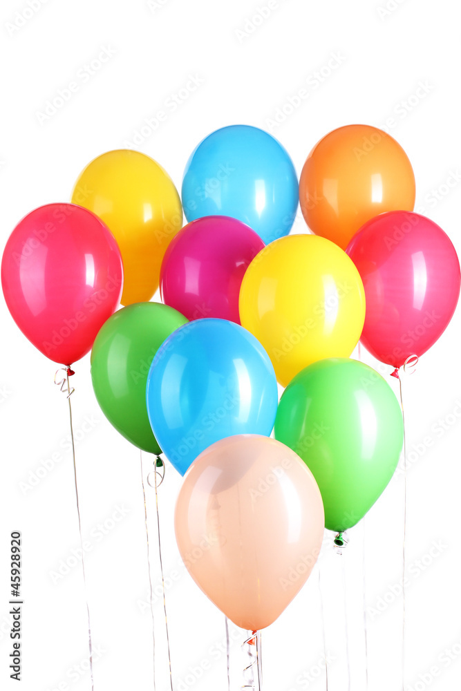 Colorful balloons isolated on white