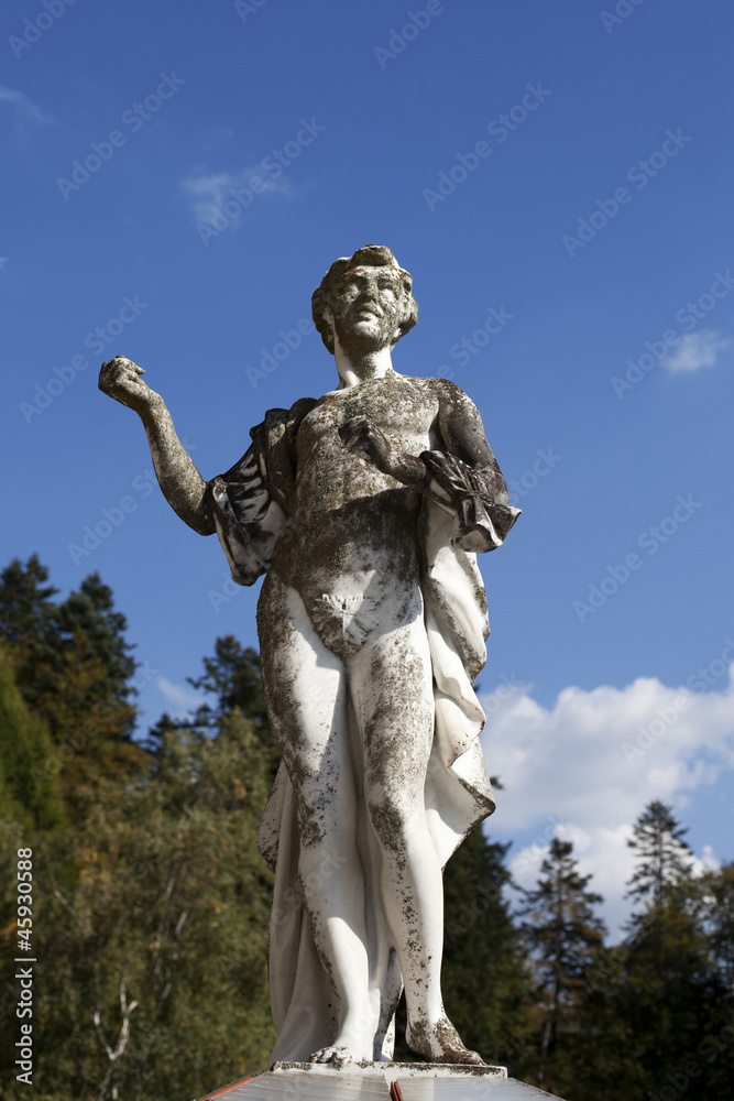 Fototapeta premium apollo fountain statue from peles castle