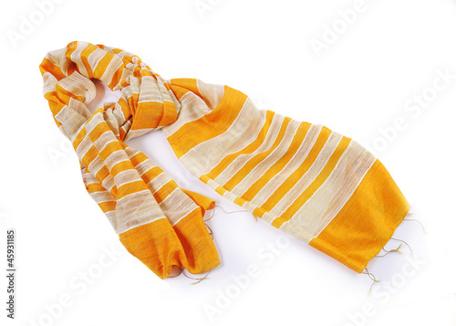 studio isolated yellow scarf photo