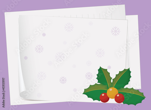 paper sheets and cherry