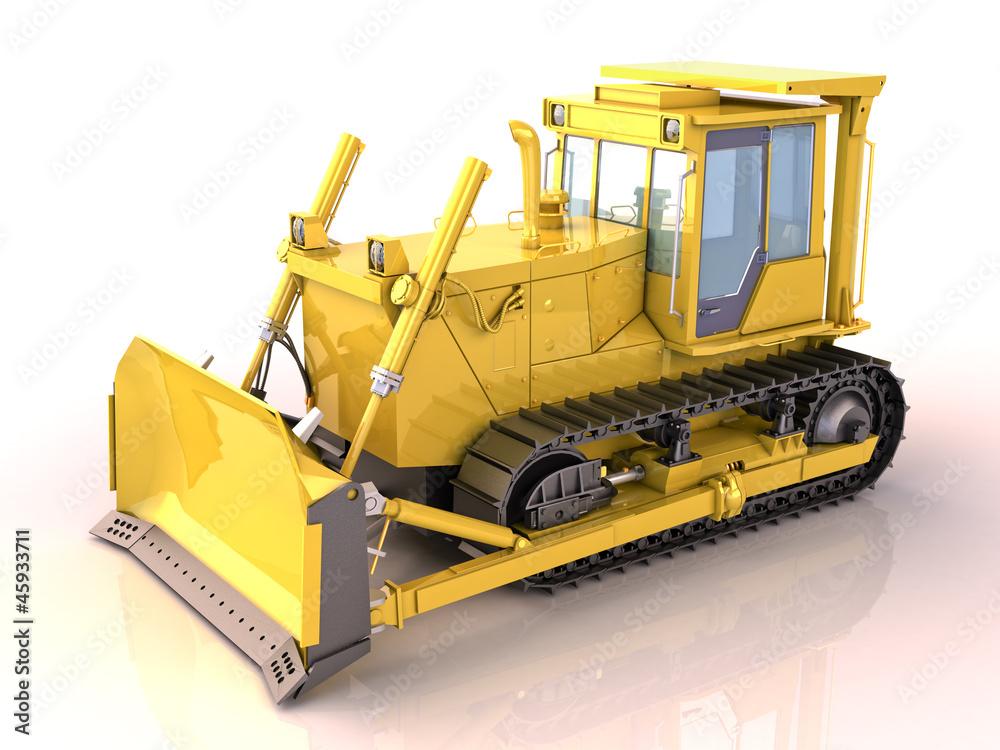 Obraz premium Bulldozer isolated
