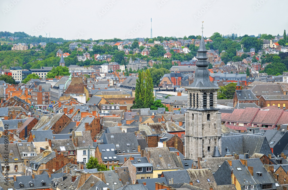 Panorama of medieval part of Namur city, Belgium