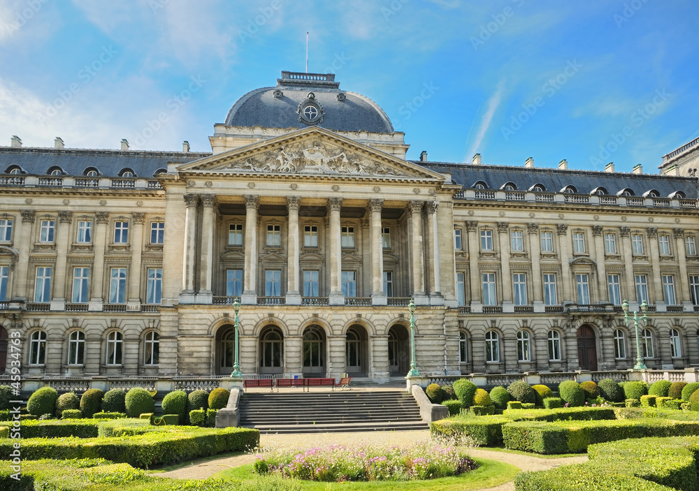 Royal Palace in center of Brussels, Belgium