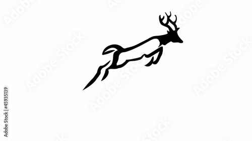 Running deer (loop animation)