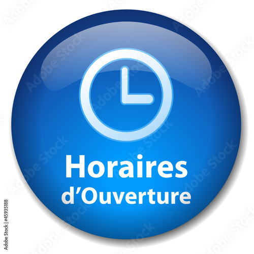 Bouton "HORAIRES D’OUVERTURE" (contact service clients accueil)