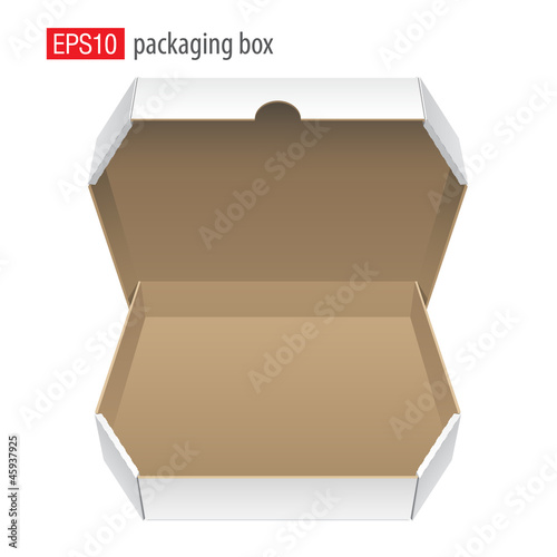 Cardboard Box for pizza. Vector