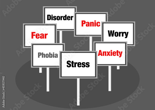 Stress and phobia illustration