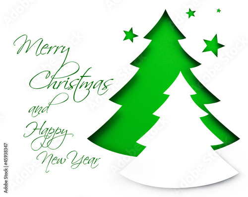 Christmas tree isolated on white