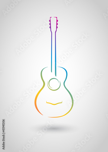 acoustic guitar (vector object)