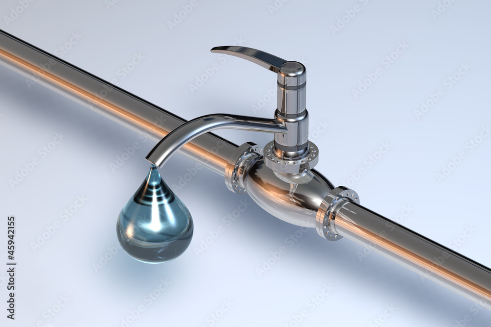 Obraz premium Pipeine Wassertropfen 1