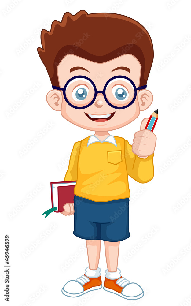 illustration of Genius Boy vector