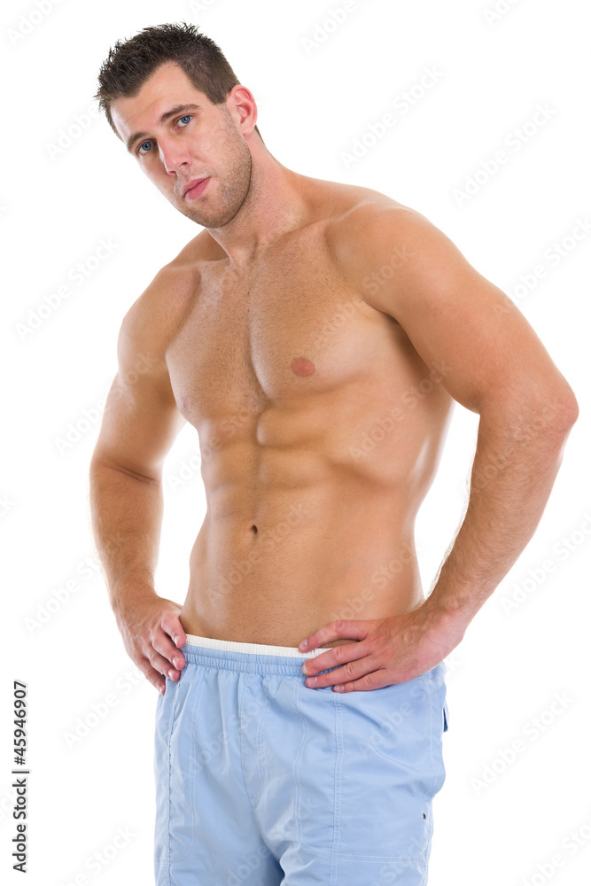 Portrait of muscular sports man Portrait of muscular sports man