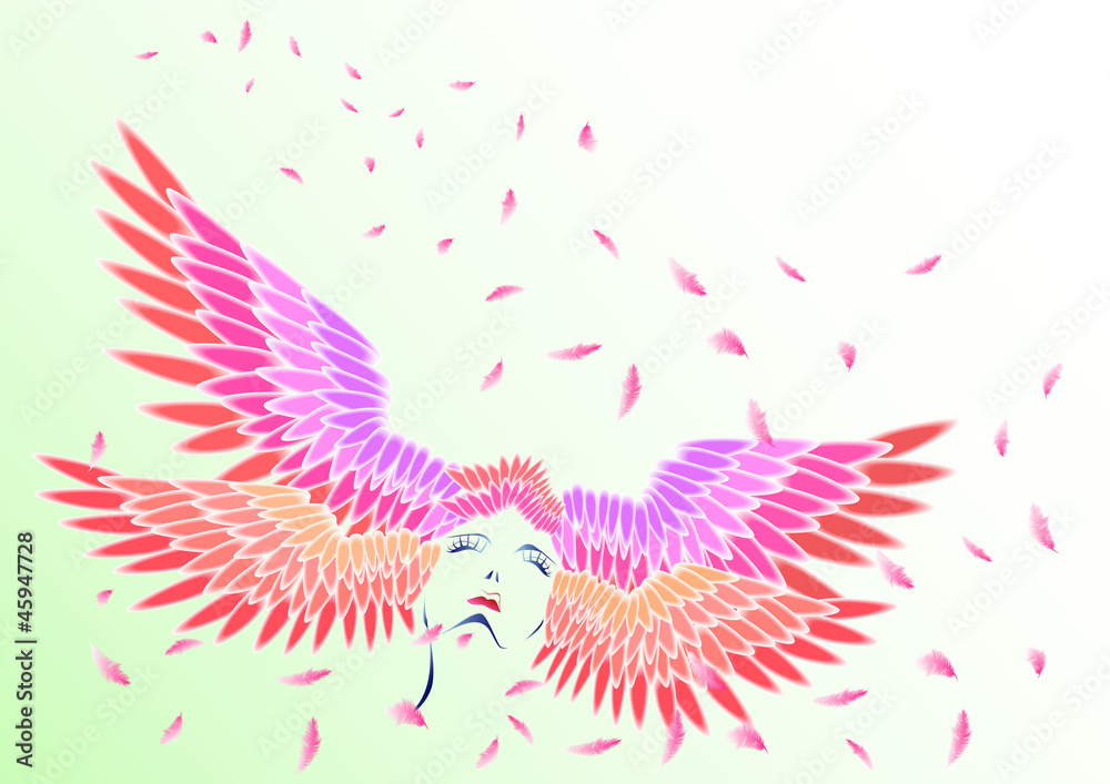 Obraz premium 翼 女性