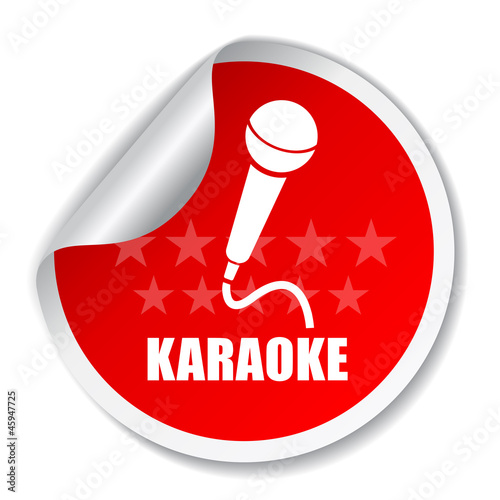 Vector karaoke label