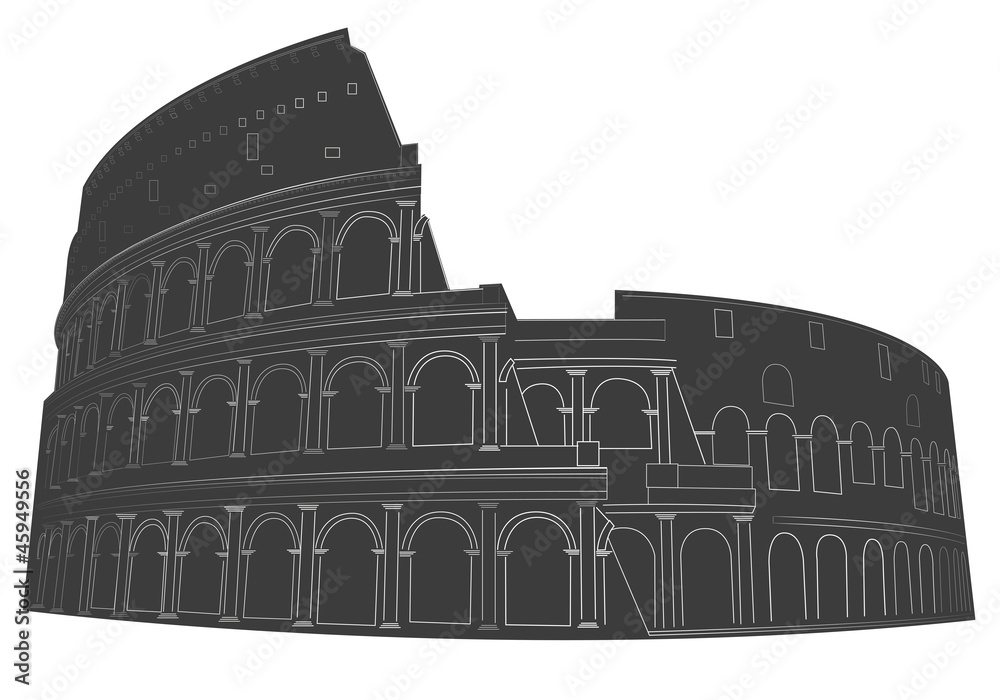 Naklejka premium vector Coliseum