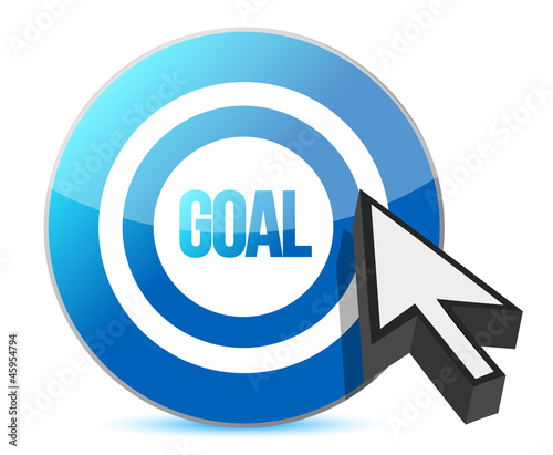 target goal with cursor illustration