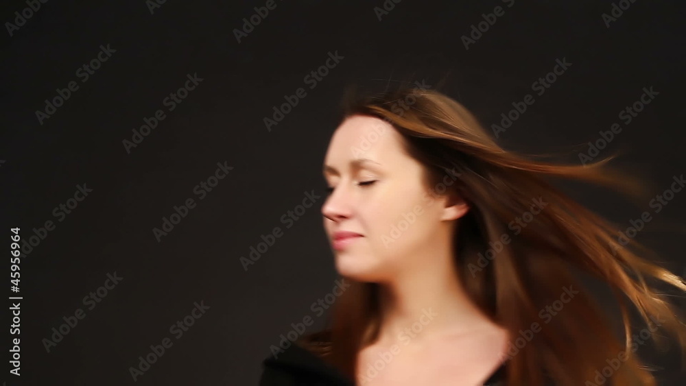 beautiful girl dancing on a black background beautiful girl dancing on a black background