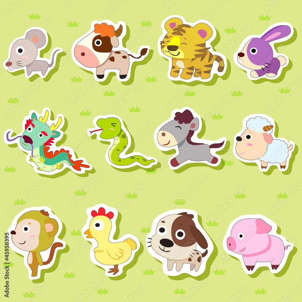 Naklejka premium Chinese Zodiac animal03