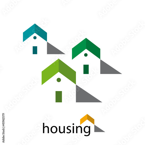 Logo house, real estate agency # Vector photo