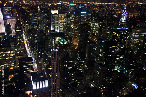 Wallpaper Mural Manhattan de nuit, depuis l'Empire State building - New York USA Torontodigital.ca