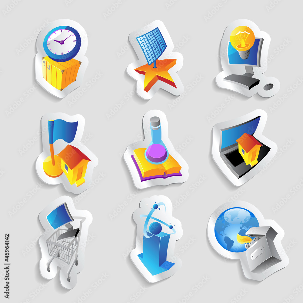 Fototapeta premium Icons for industry and ecology