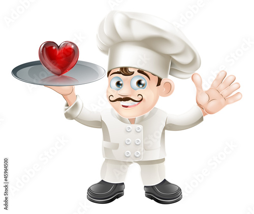 Food lover heart chef