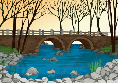 Foto bridge in nature