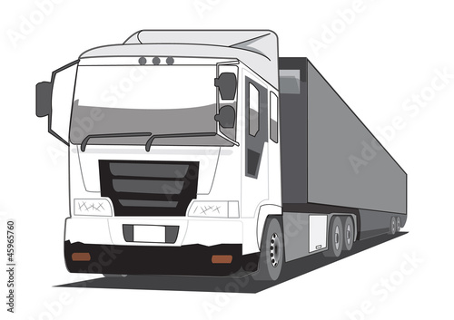 vector trailer truck