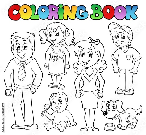 Coloring book family collection 1