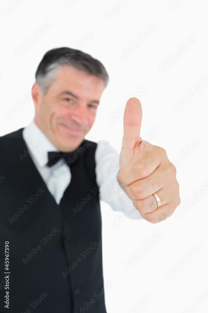 Content man in suit Content man in suit