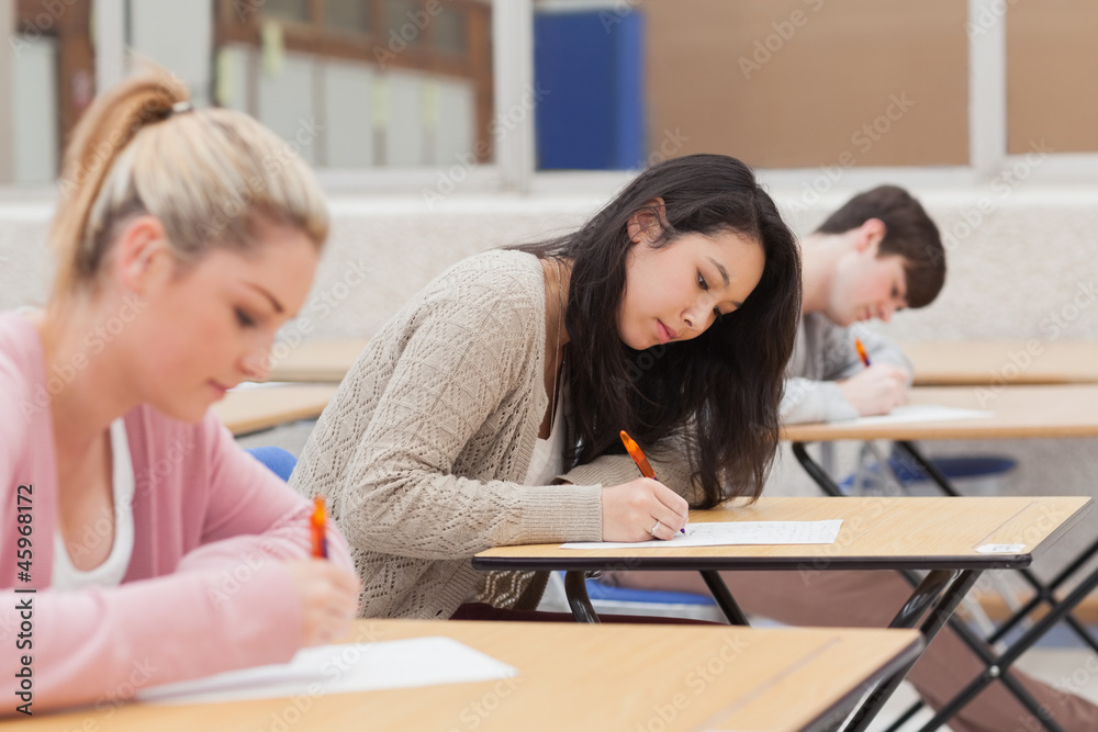 Fototapeta premium Students taking an exam