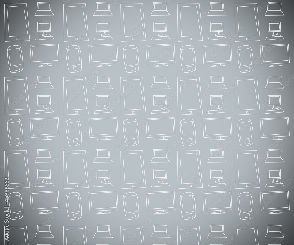 Grey background with electronics Grey background with electronics
