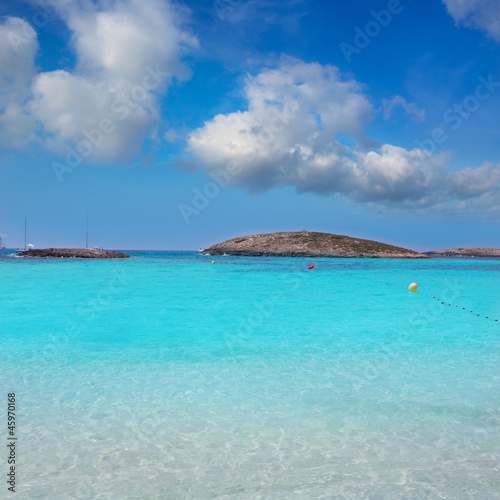 beach Illetas Illetes in Formentera near Ibiza